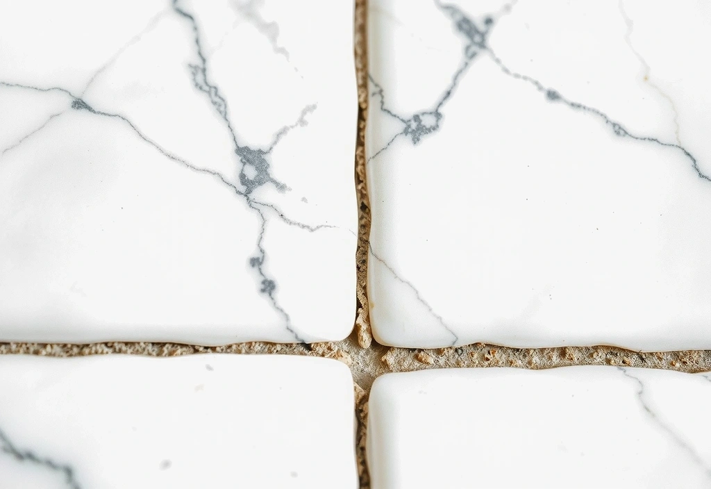 Détail de joint encrassé