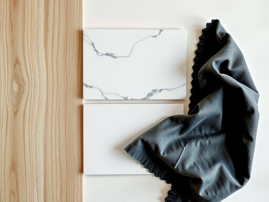 Collage textures matériaux et annotations